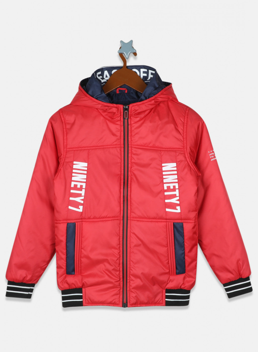 Boys Red Solid Jacket