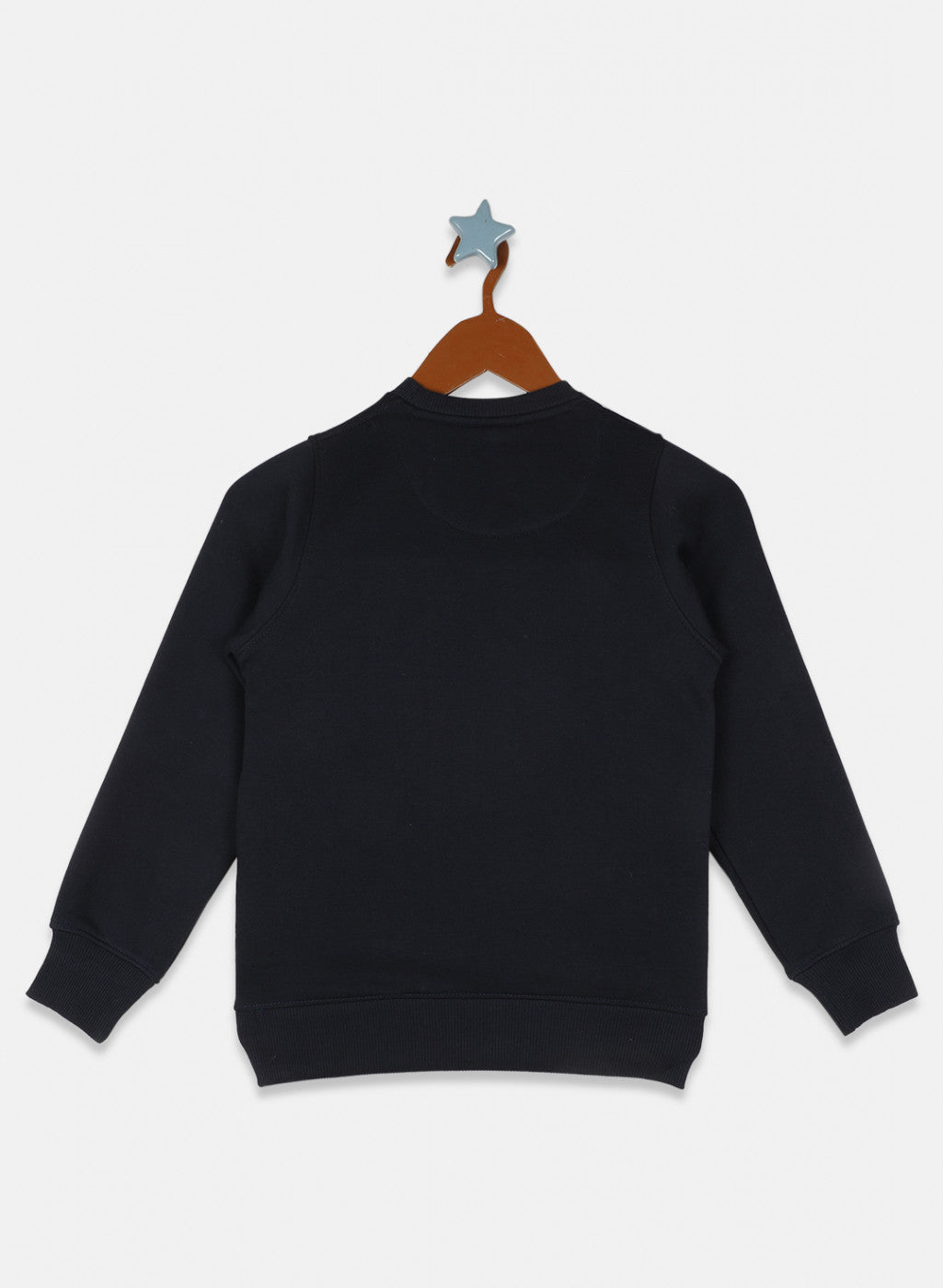 Boys Navy Blue Printed Sweatshirt