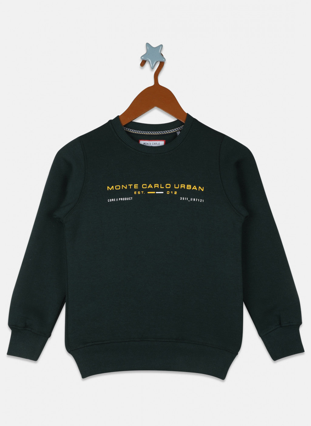 Boys Green Printed Sweatshirt