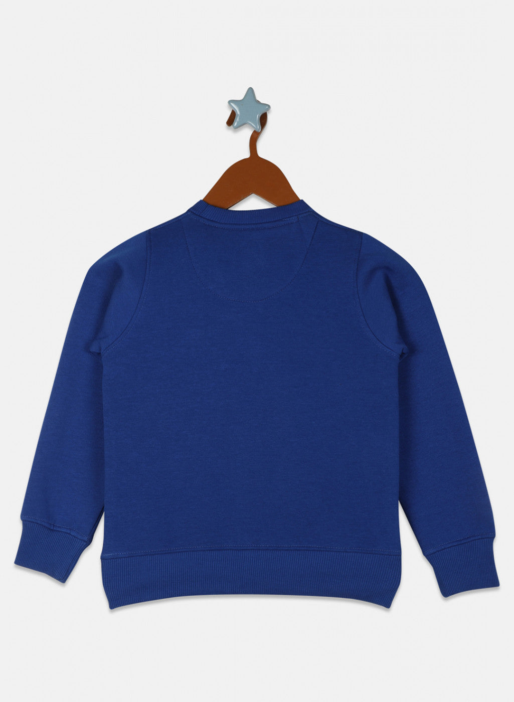 Boys Blue Printed Sweatshirt