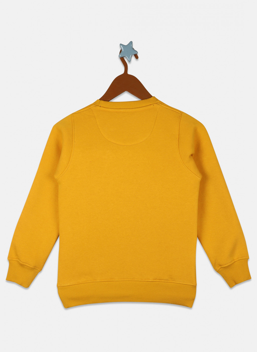 Boys Mustard Printed Sweatshirt