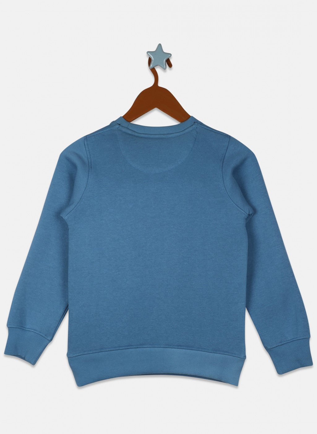 Boys Blue Printed Sweatshirt