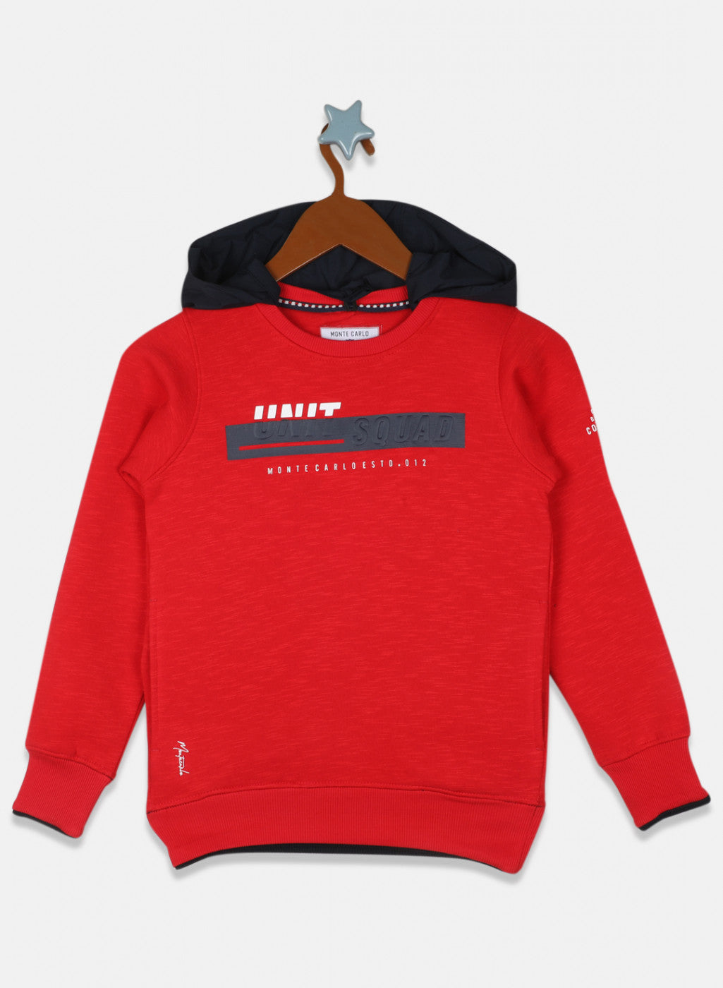 Boys Red Printed Sweatshirt