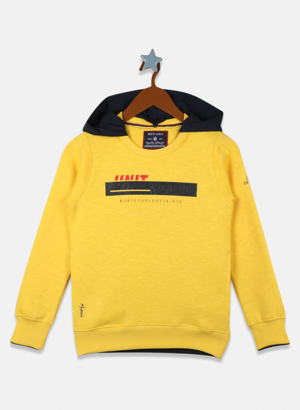 Boys Yellow Printed Sweatshirt