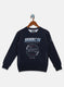 Boys Blue Printed Sweatshirt