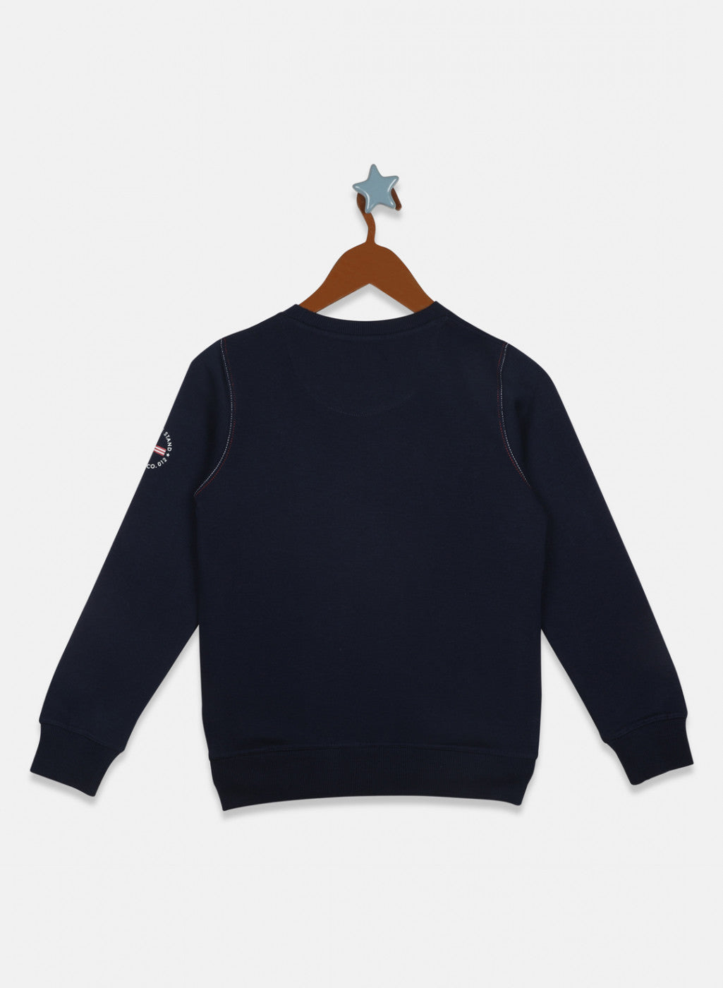 Boys Blue Printed Sweatshirt