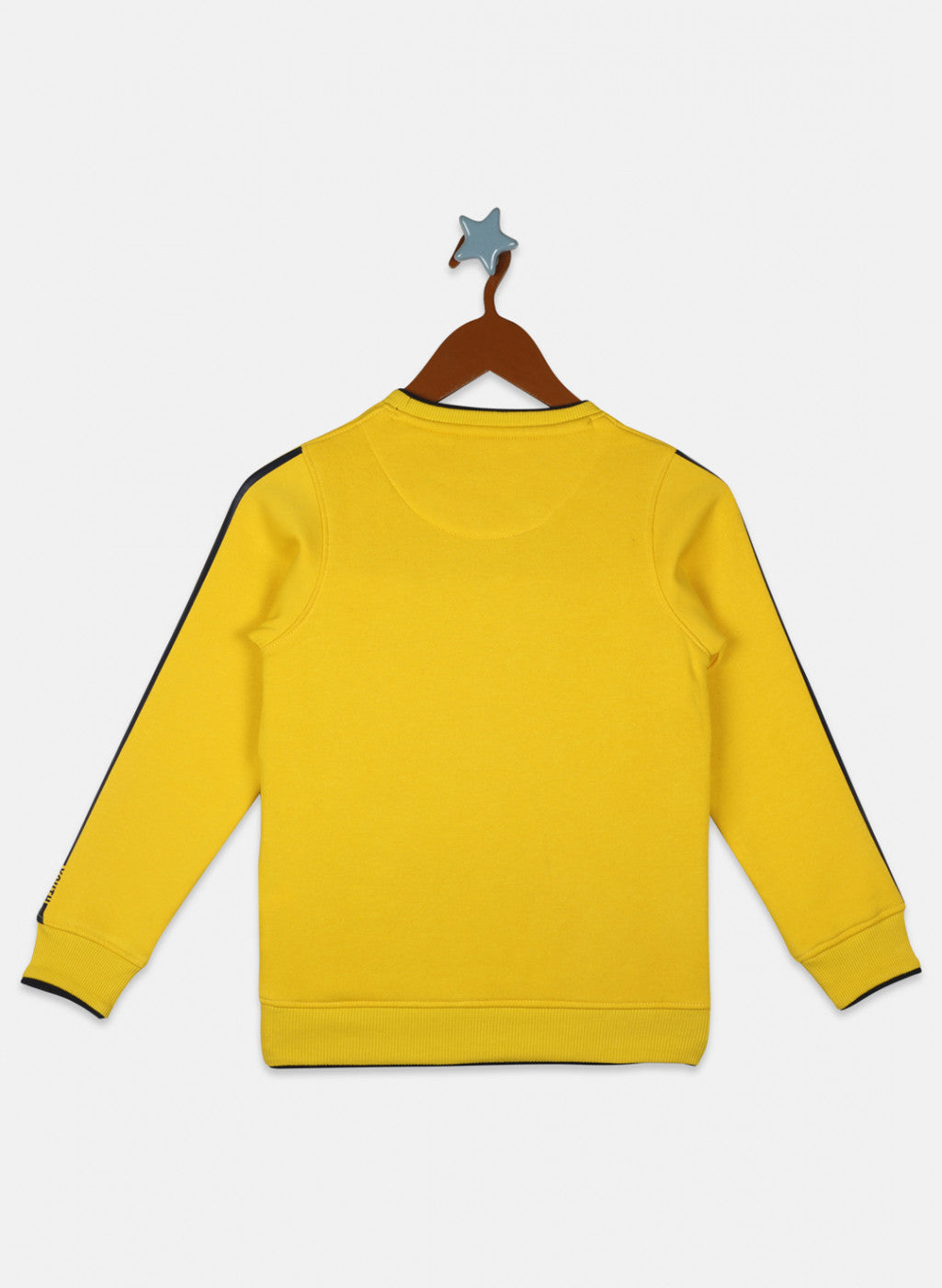 Boys Yellow Printed Sweatshirt