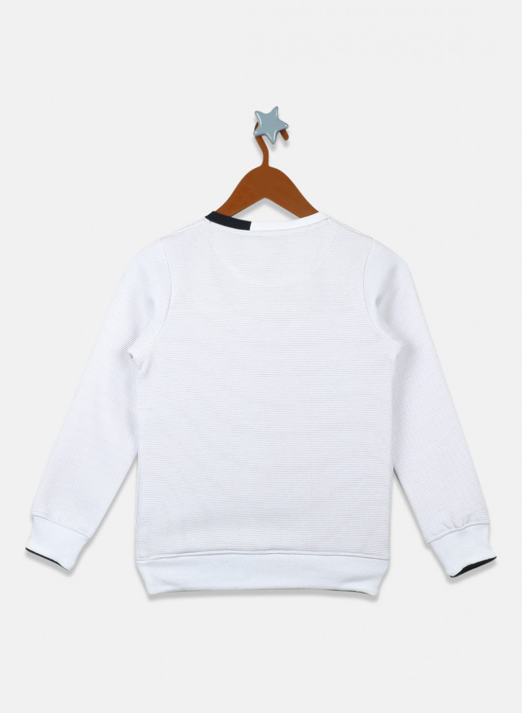 Boys White Printed Sweatshirt