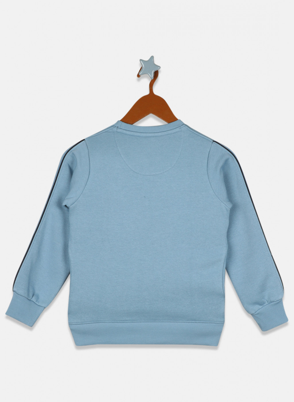 Boys Blue Printed Sweatshirt