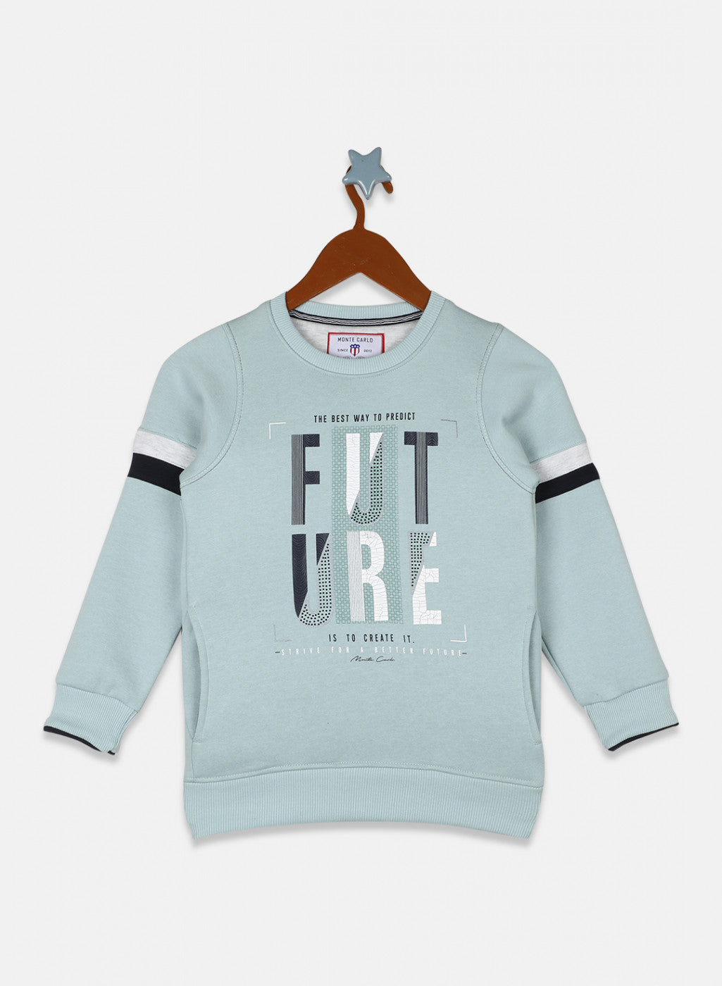 Boys Green Printed Sweatshirt