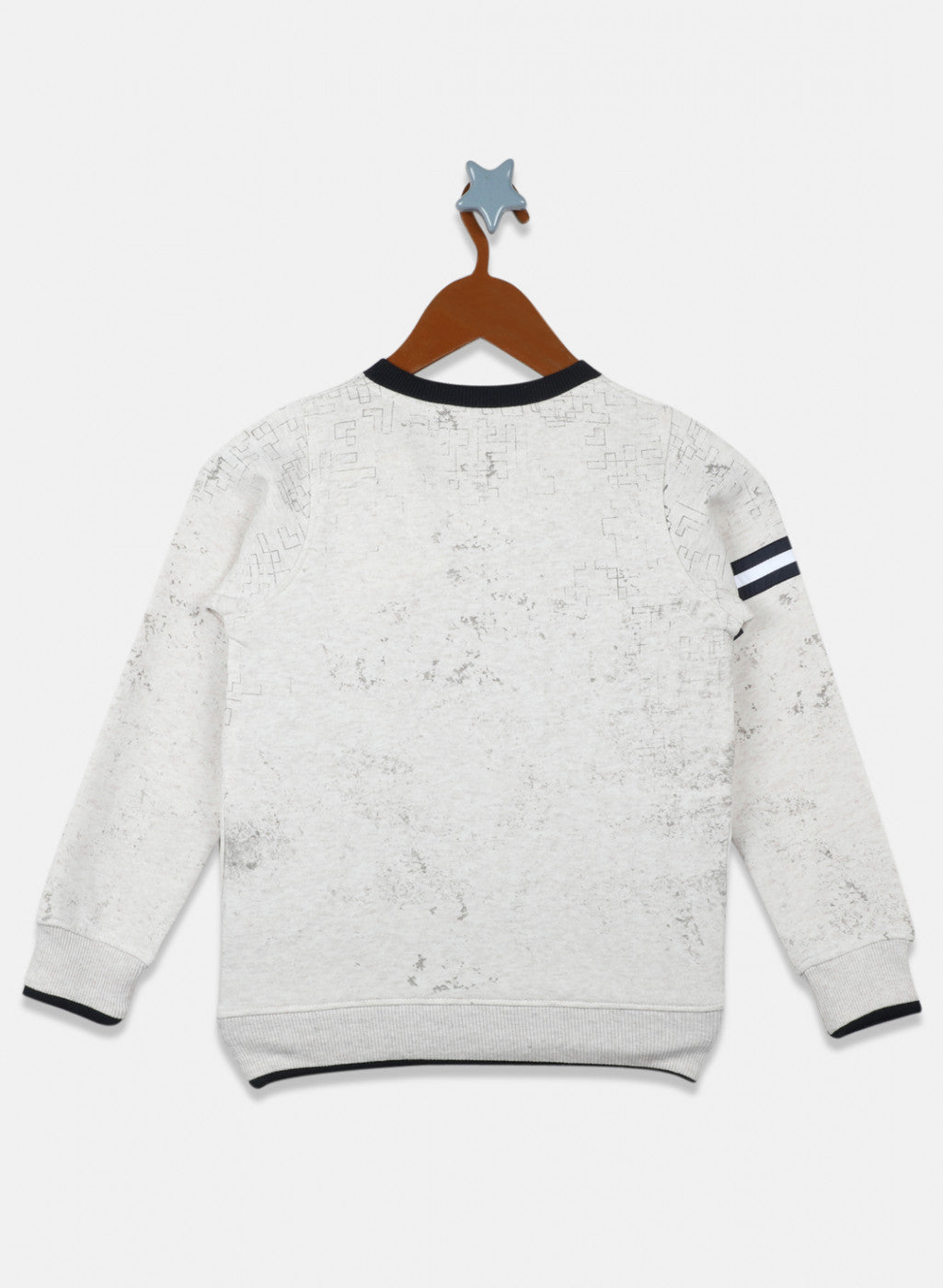 Boys Beige Printed Sweatshirt