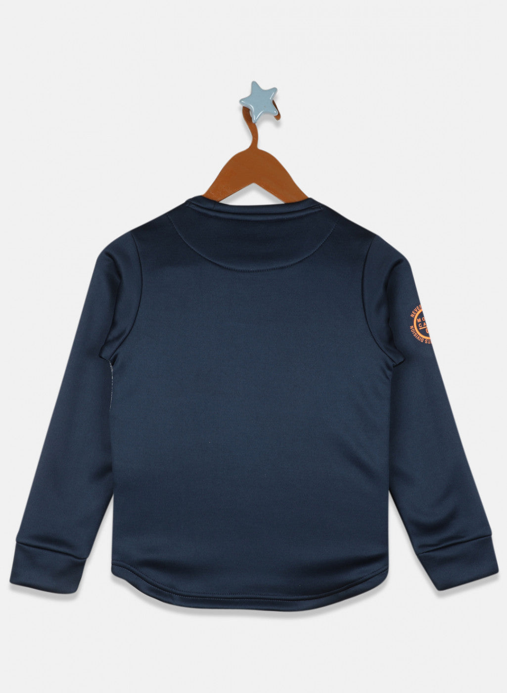 Boys Navy Blue Printed Sweatshirt