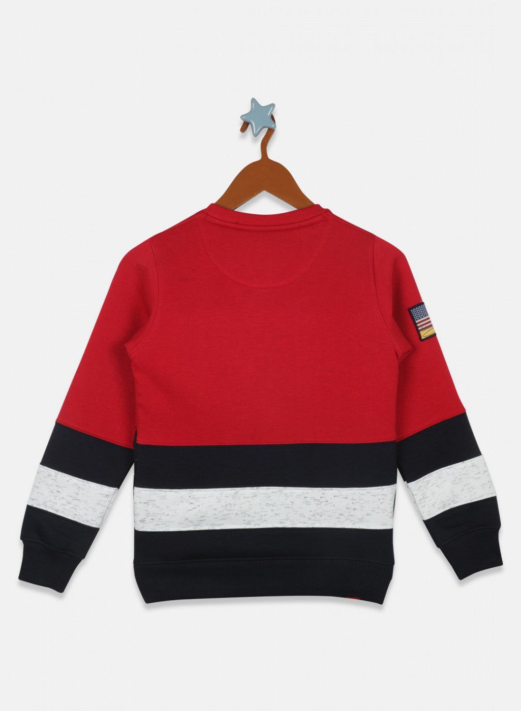 Boys Red Printed Sweatshirt