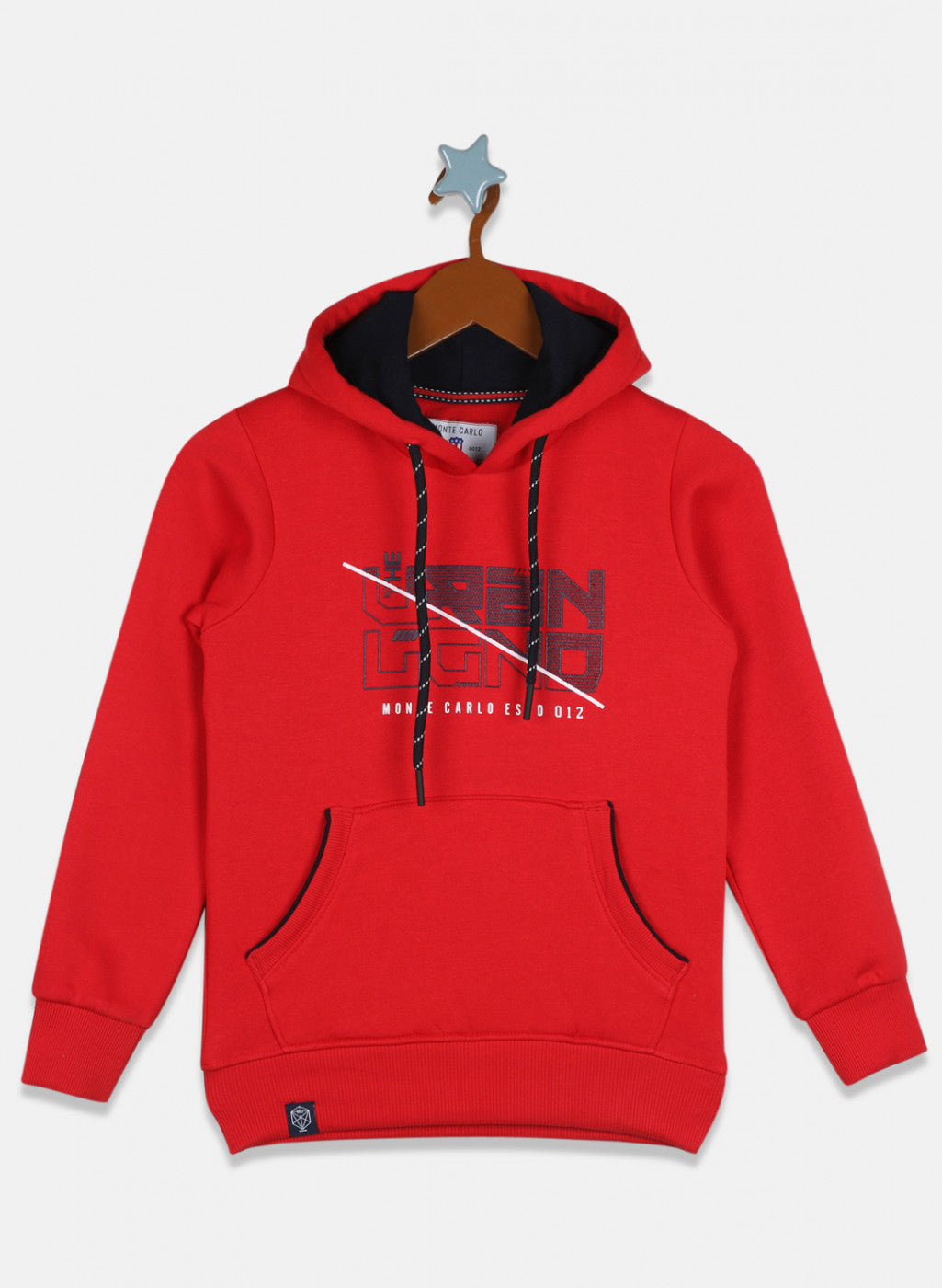 Boys Red Printed Sweatshirt