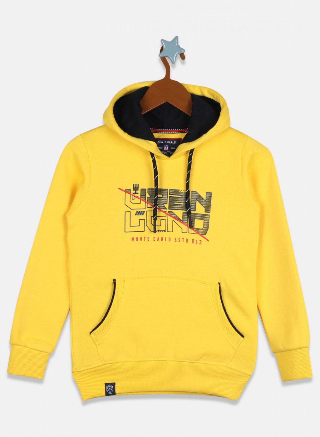 Boys Yellow Printed Sweatshirt