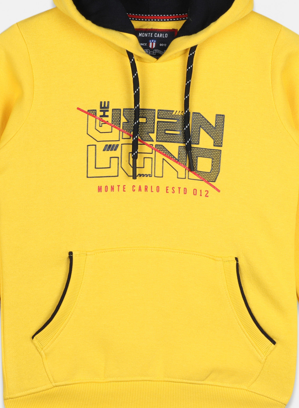 Boys Yellow Printed Sweatshirt