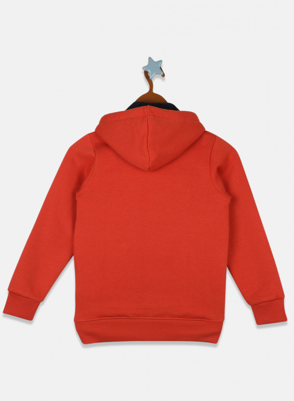 Boys Orange Printed Sweatshirt