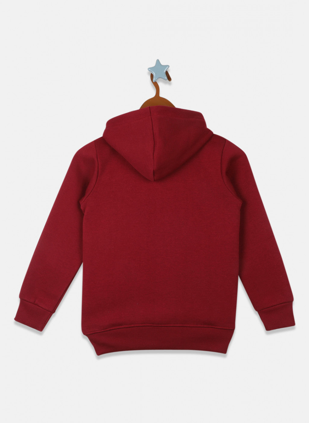 Boys Maroon Printed Sweatshirt