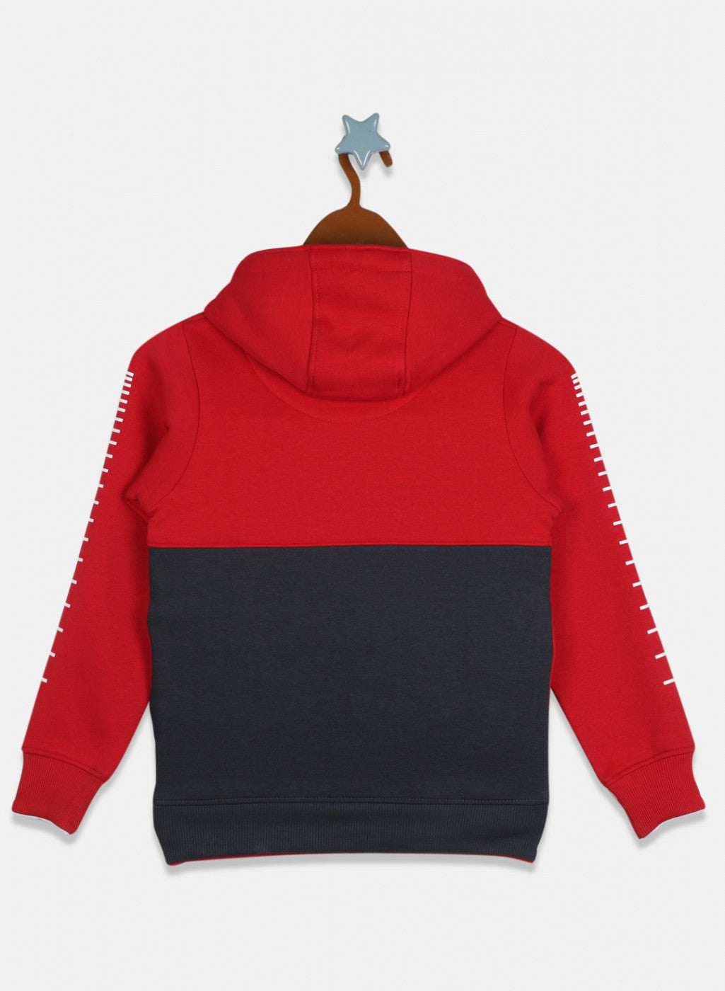 Boys Red & Grey Printed Sweatshirt