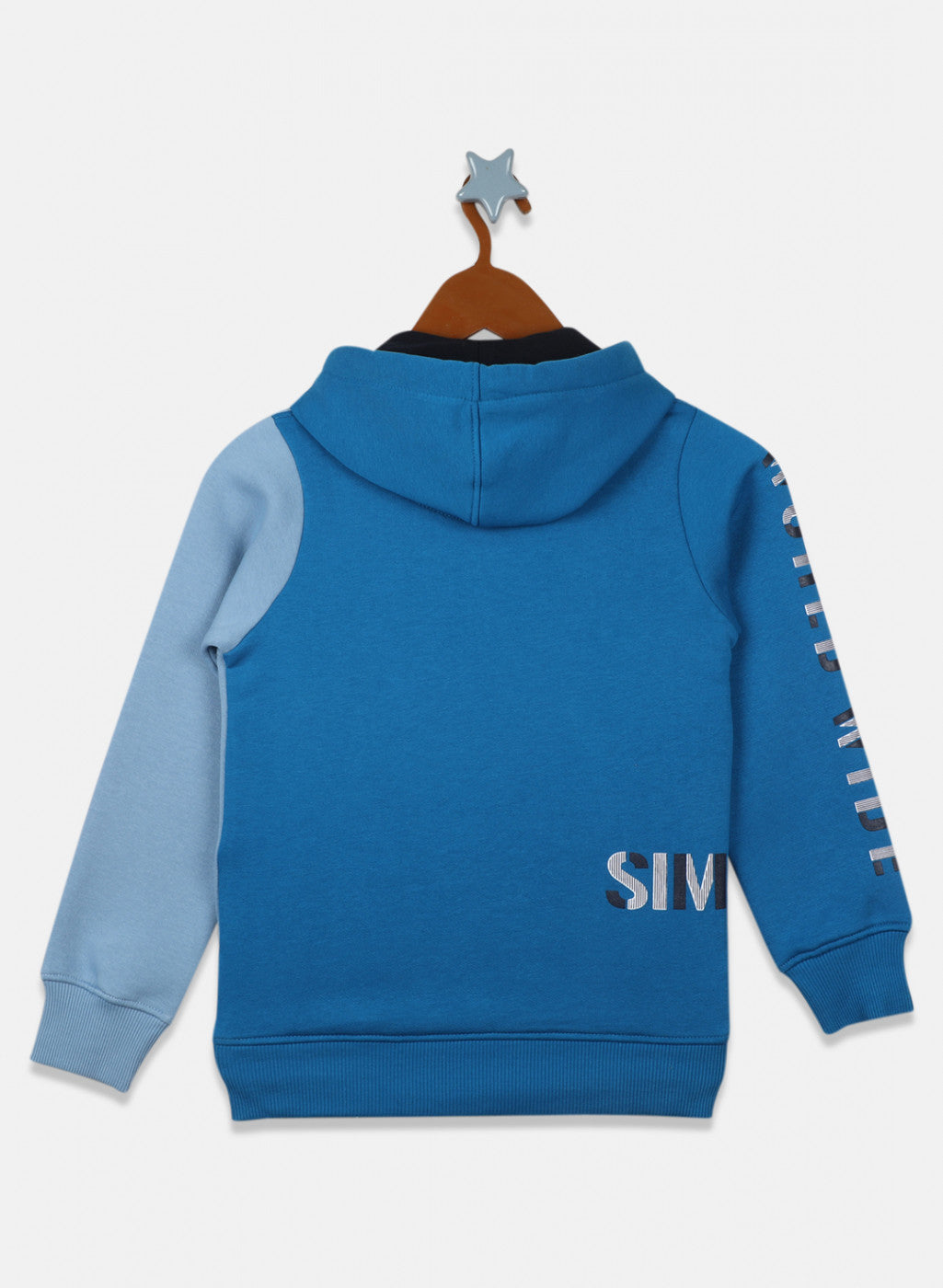 Boys Blue Printed Sweatshirt