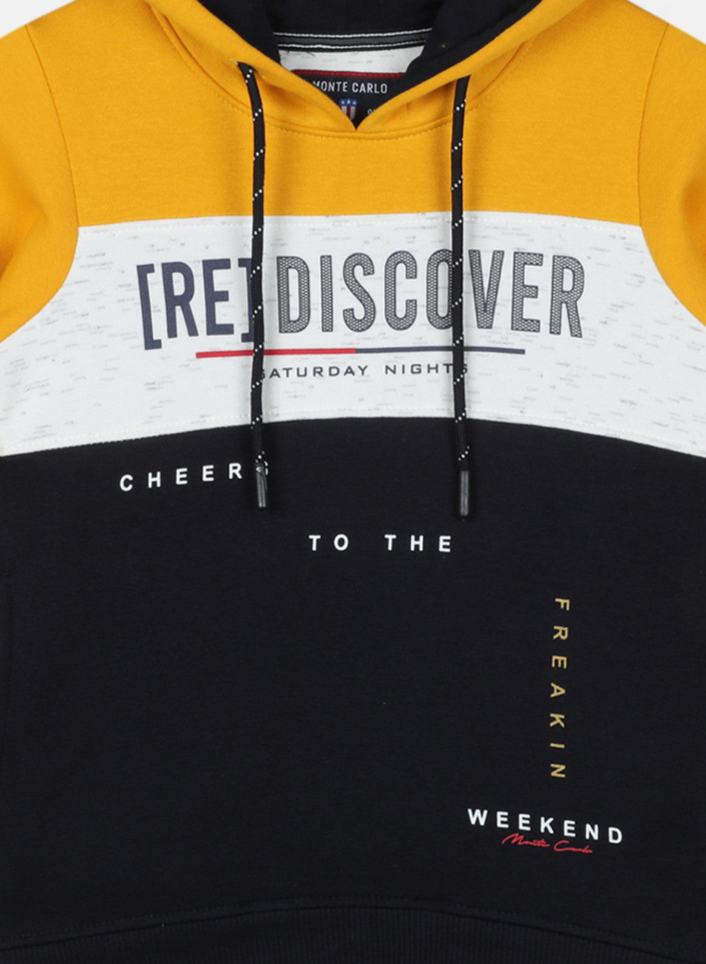 Boys Mustard & Navy Printed Sweatshirt