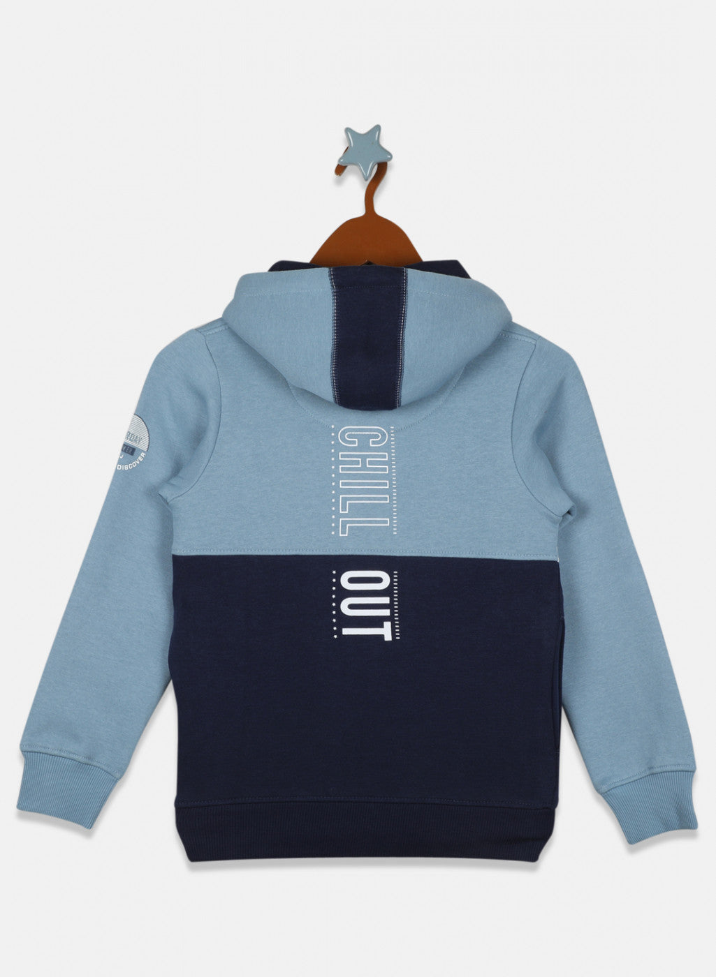 Boys Blue Printed Sweatshirt