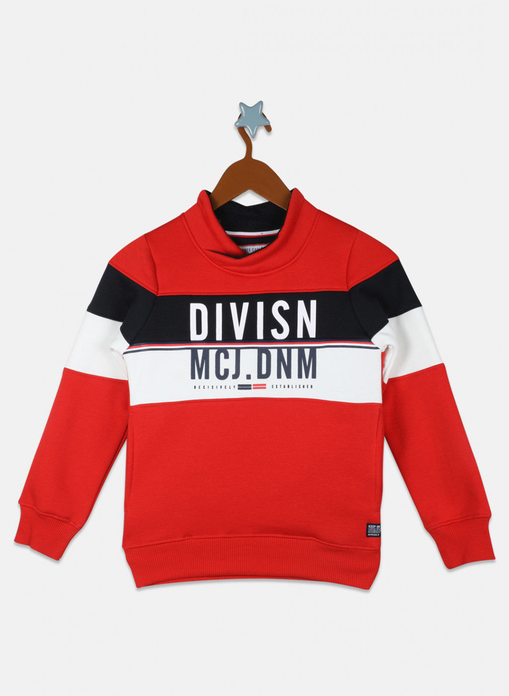 Boys Red Printed Sweatshirt