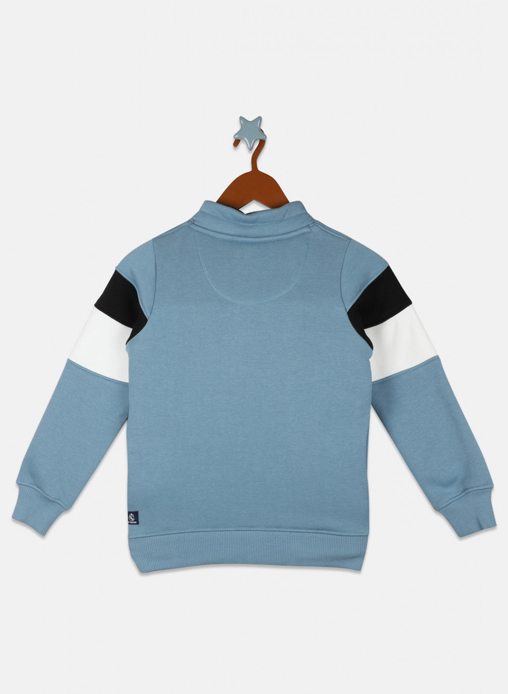 Boys Blue Printed Sweatshirt