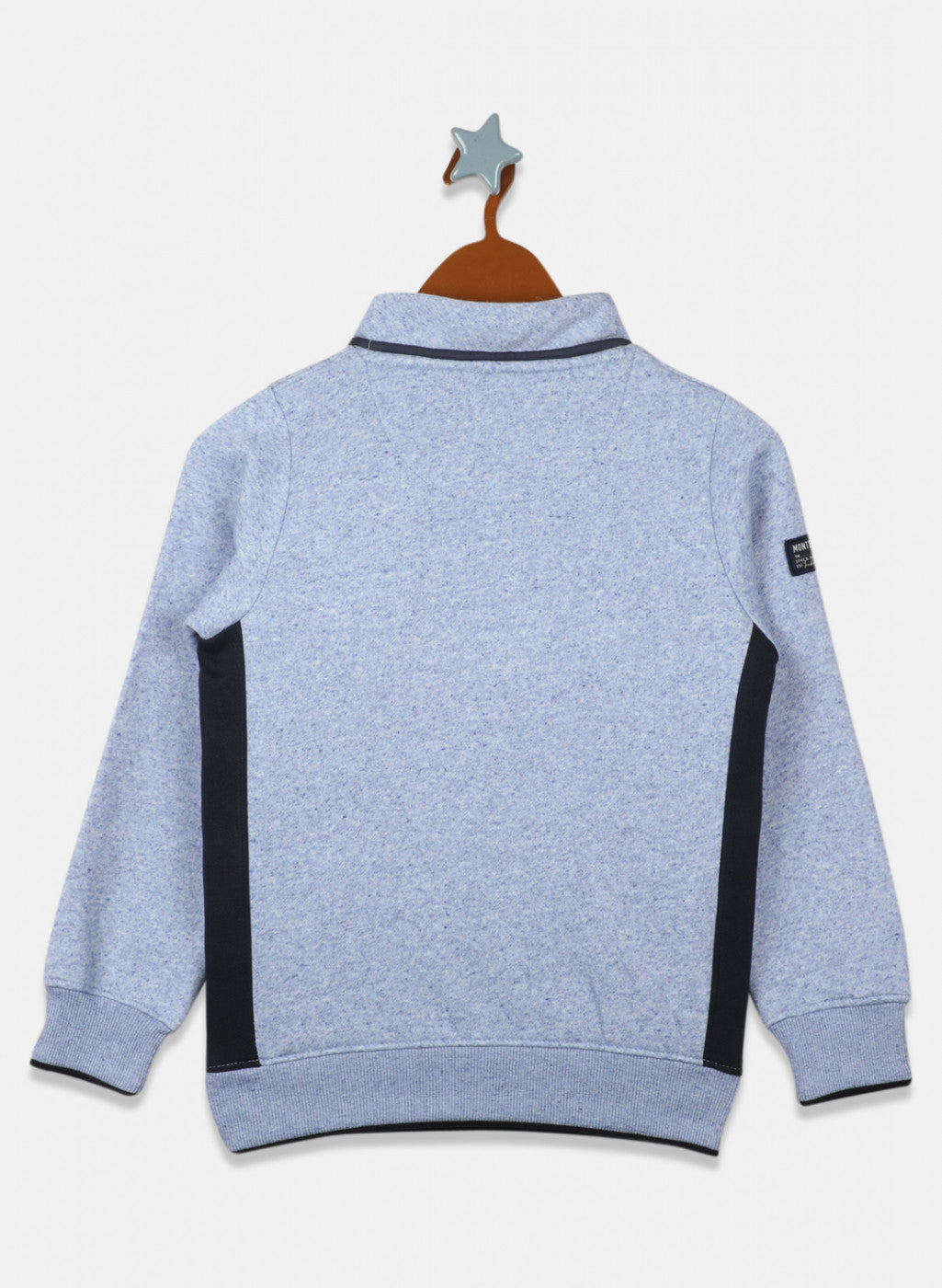 Boys Sky Blue Embroidered Sweatshirt