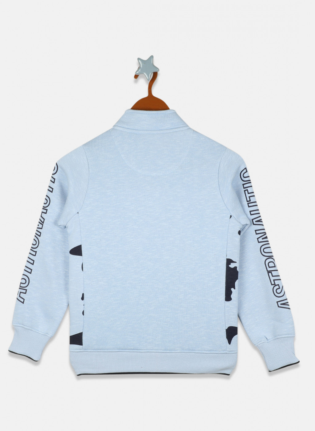 Boys Blue Printed Sweatshirt