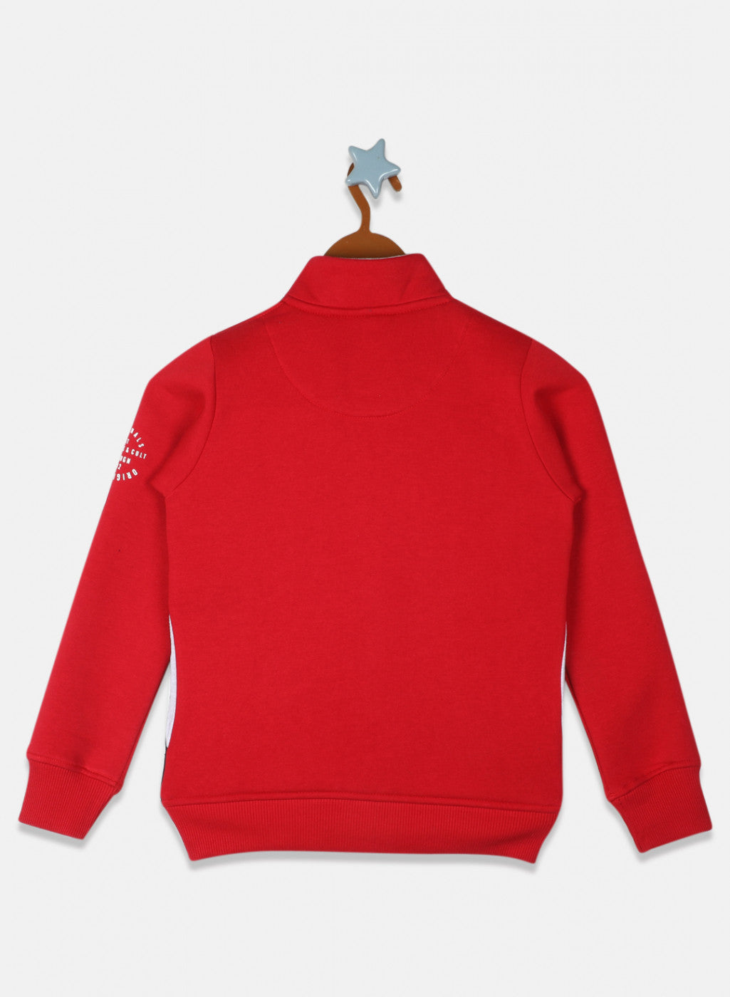 Boys Red & Grey Printed Sweatshirt