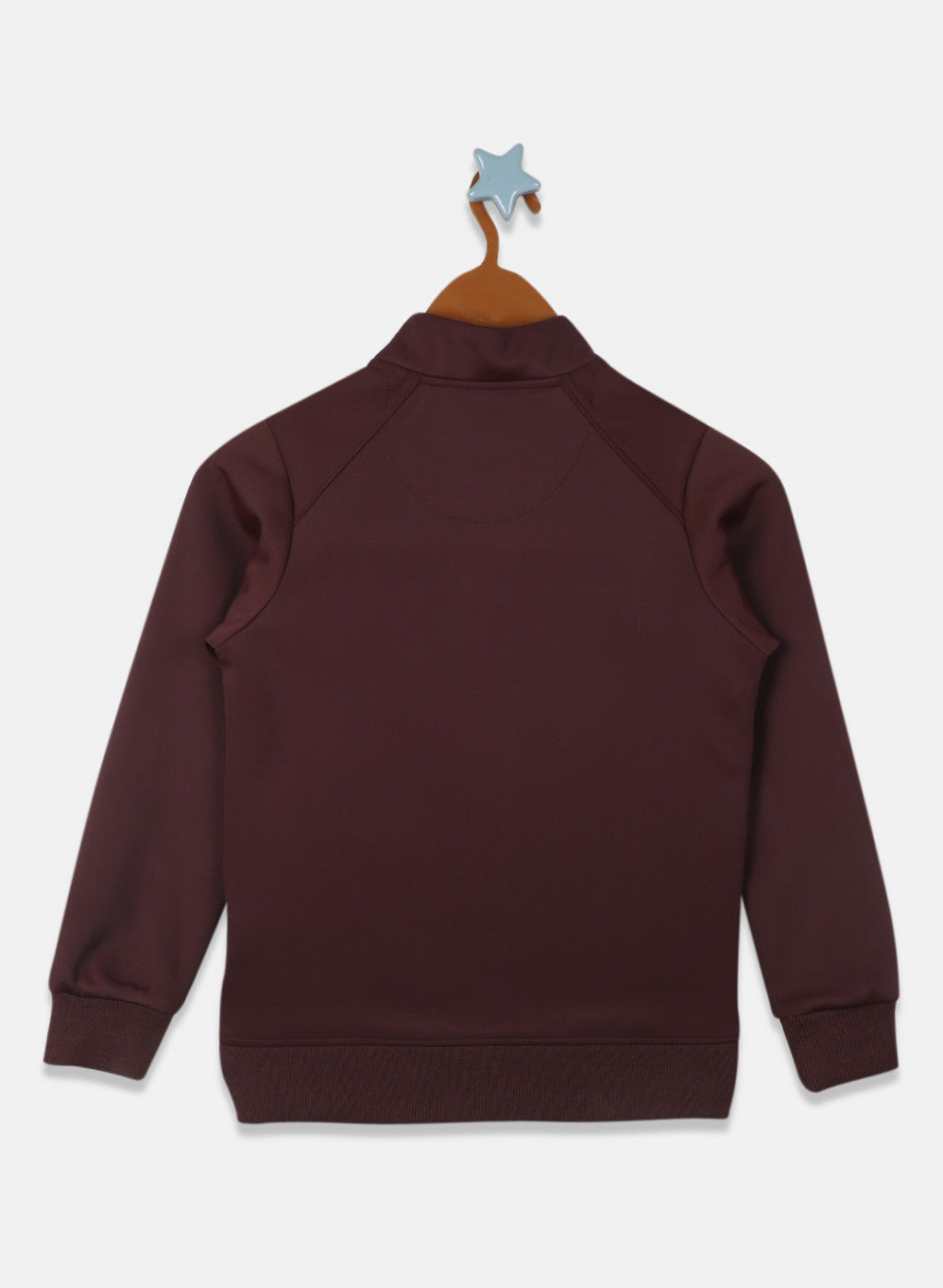 Boys Maroon Printed Sweatshirt