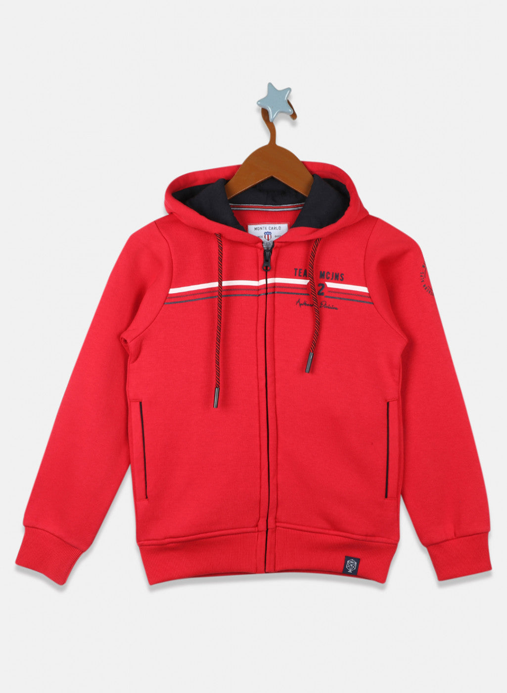 Boys Red Printed Sweatshirt