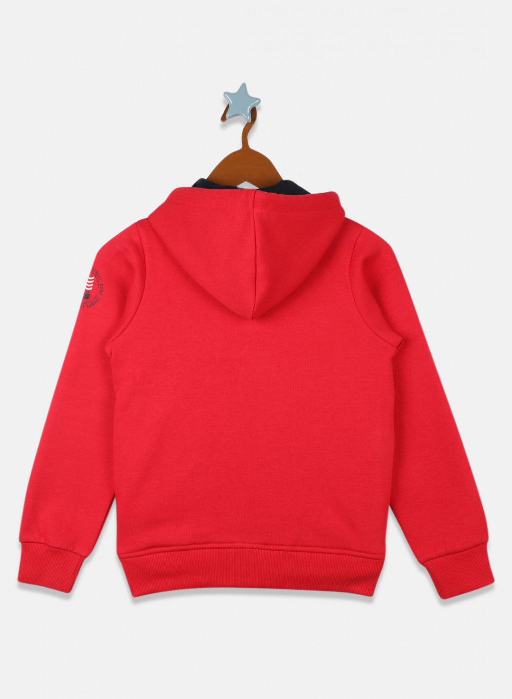 Boys Red Printed Sweatshirt