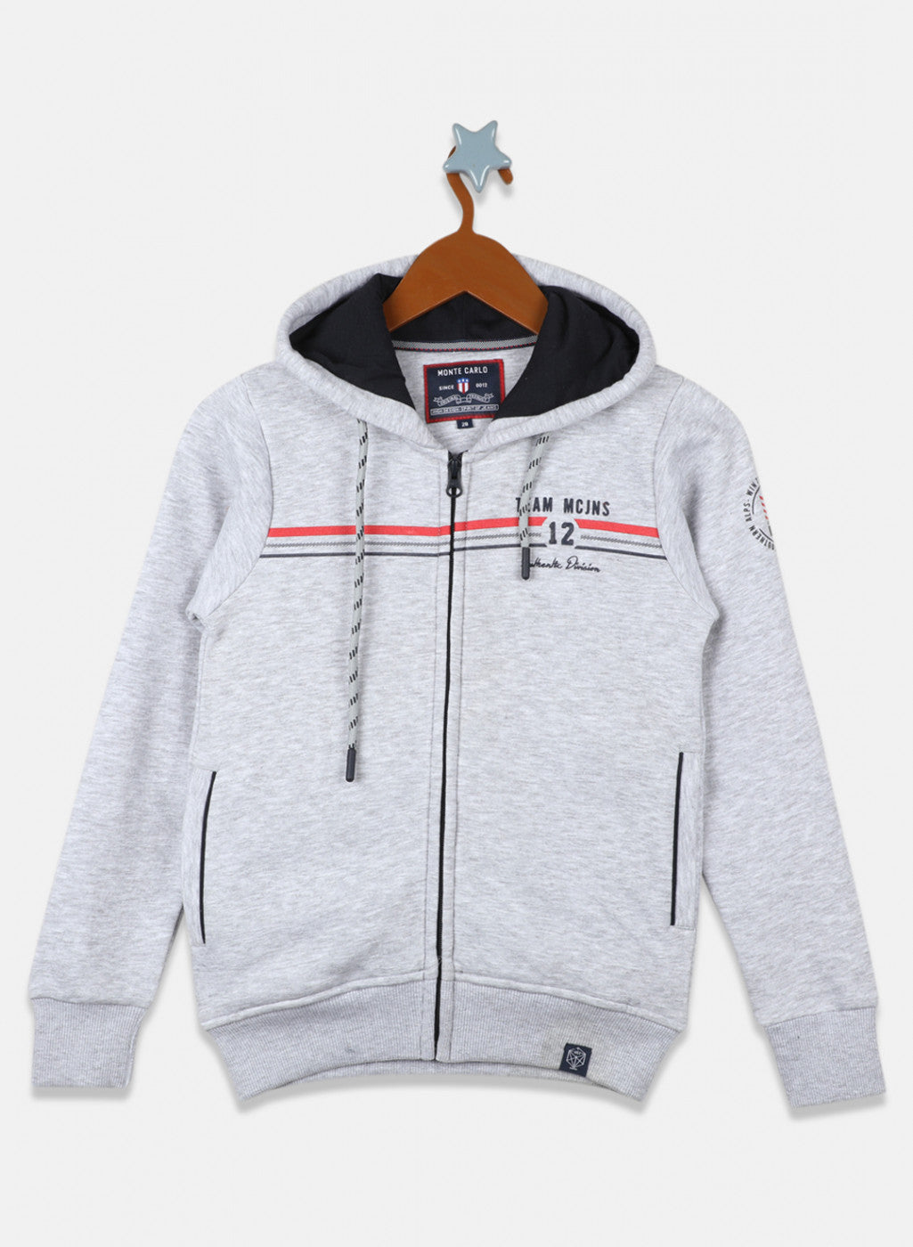 Boys Grey Printed Sweatshirt