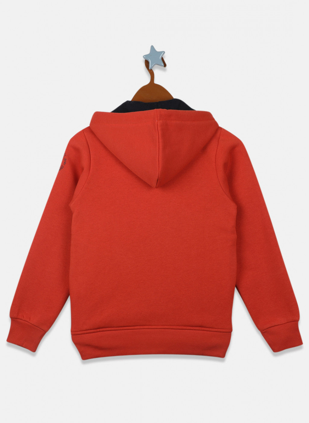 Boys Orange Printed Sweatshirt