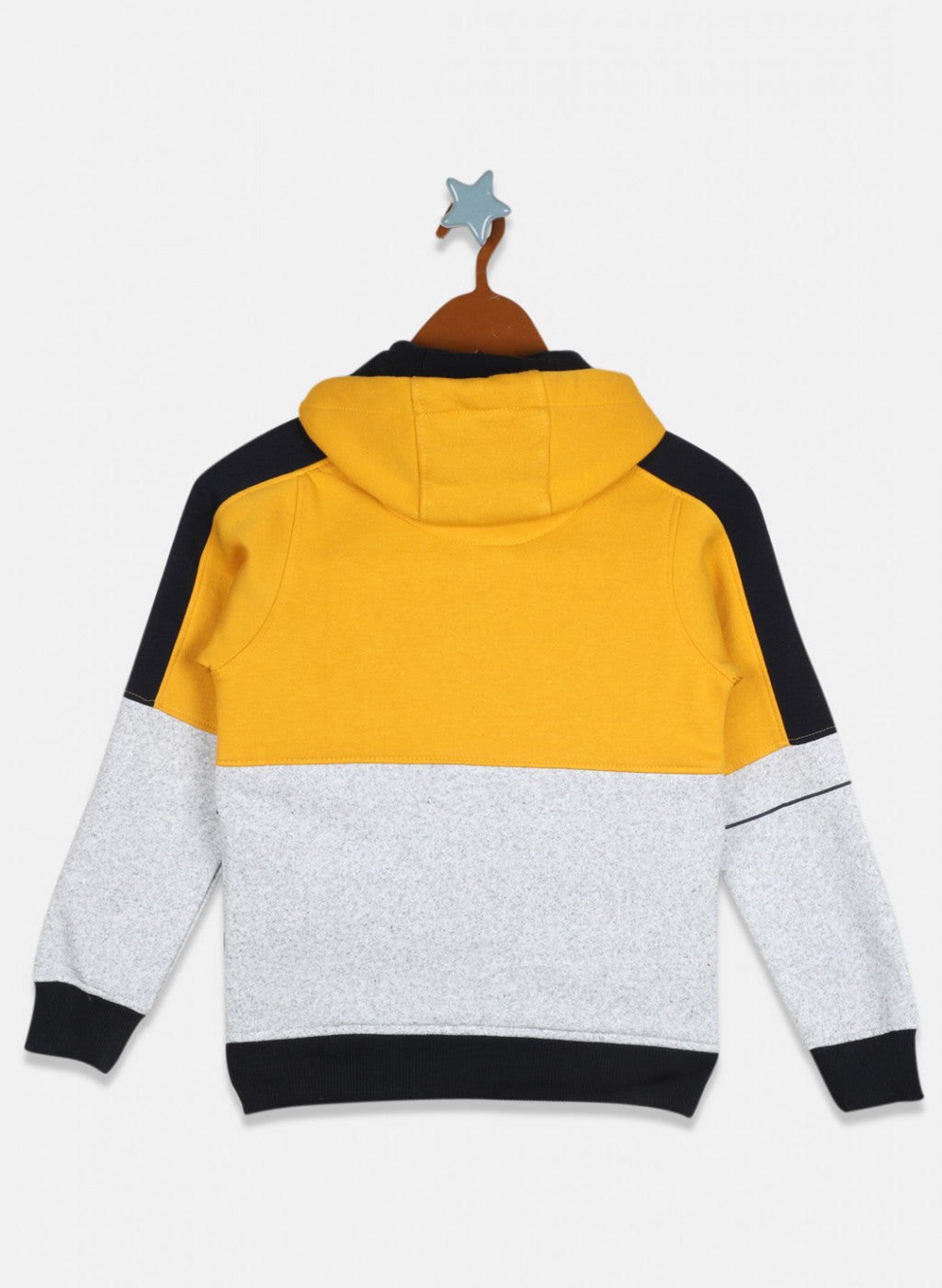 Boys Mustard Printed Sweatshirt