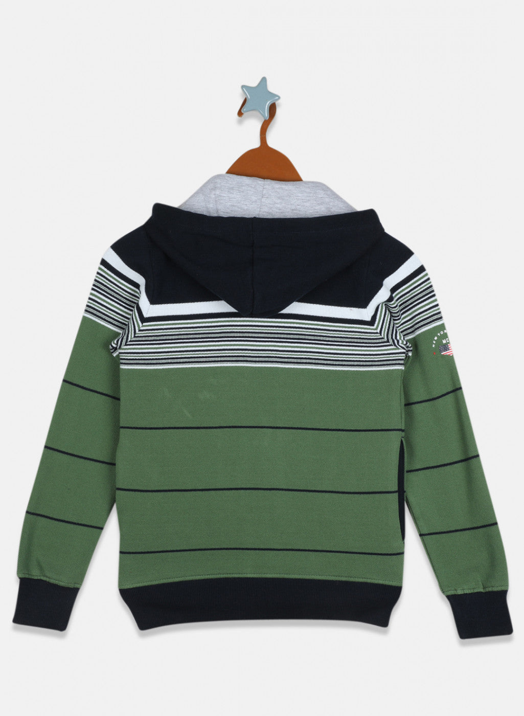 Boys Green Stripe Sweatshirt