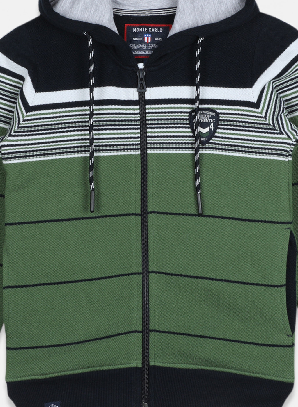 Boys Green Stripe Sweatshirt