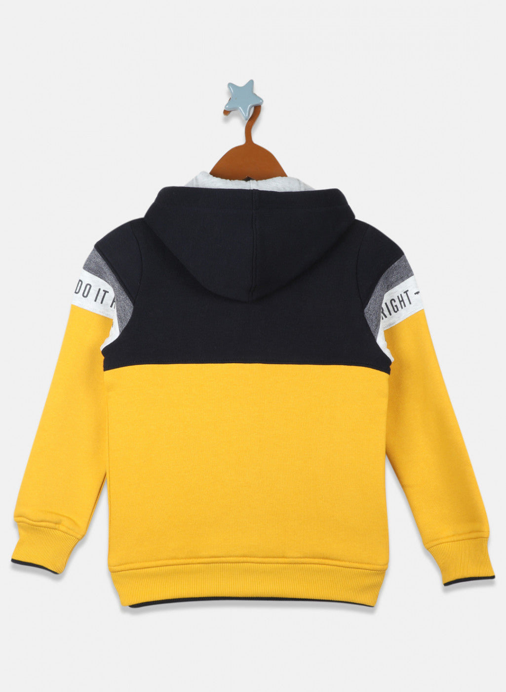 Boys Mustard & NAvy Printed Sweatshirt