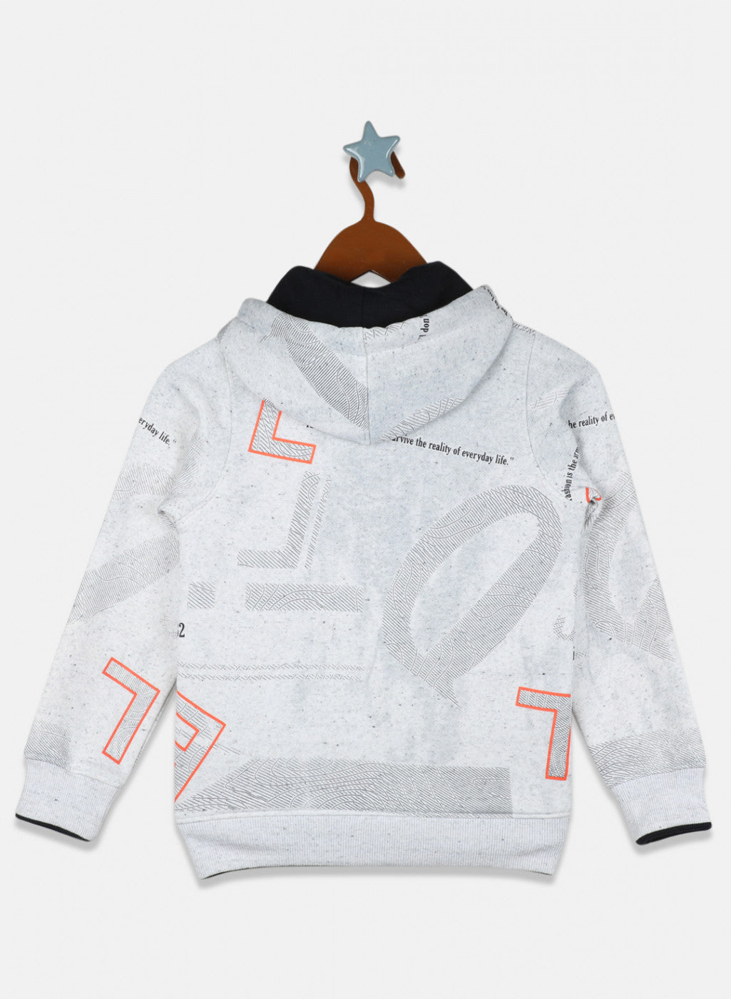 Boys Off White Printed Sweatshirt