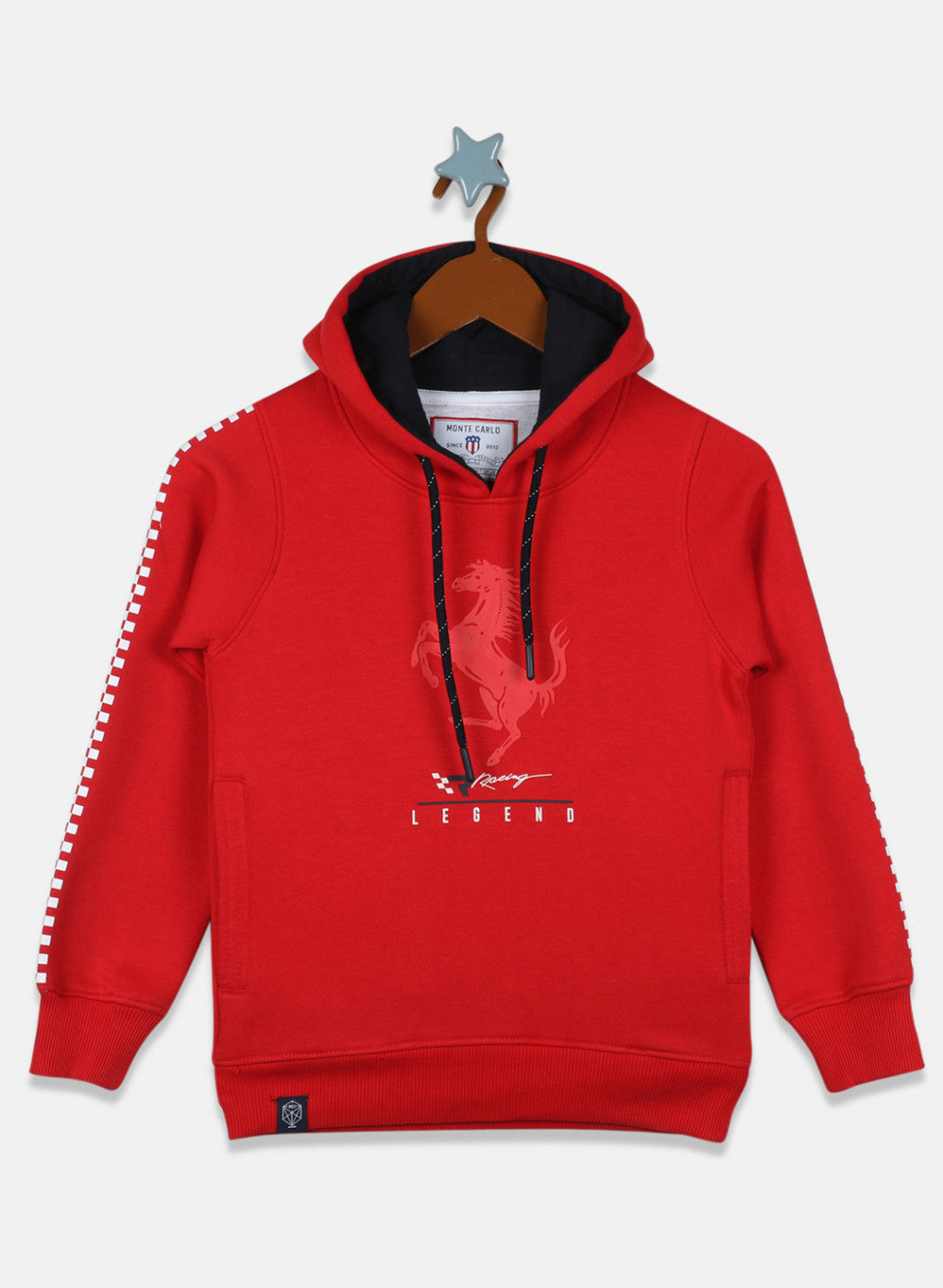 Boys Red Printed Sweatshirt