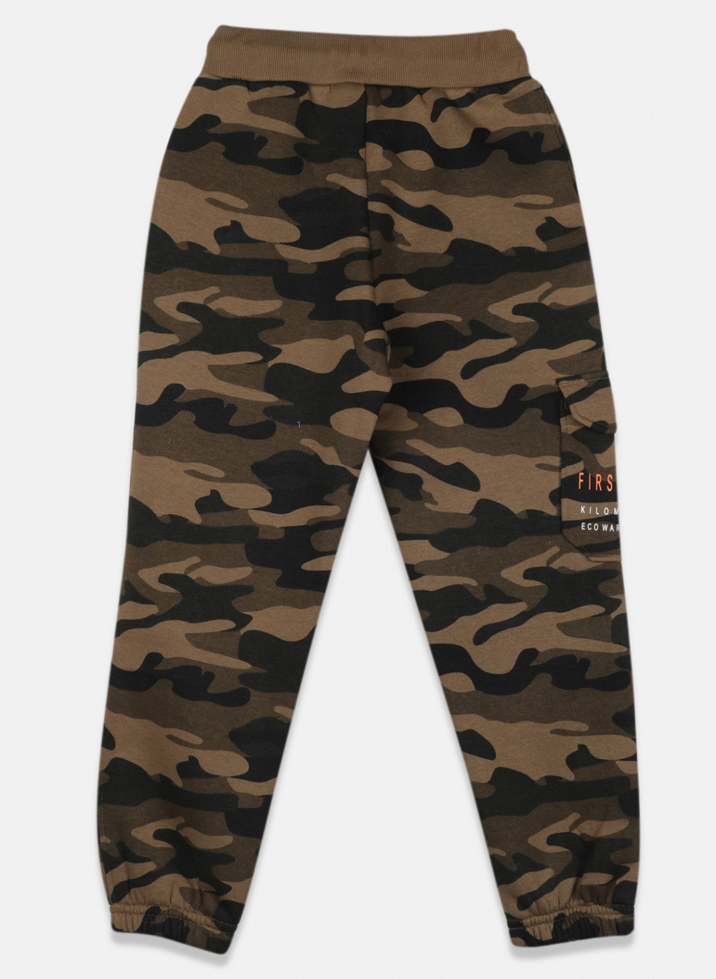 Boys Khaki Printed Lower