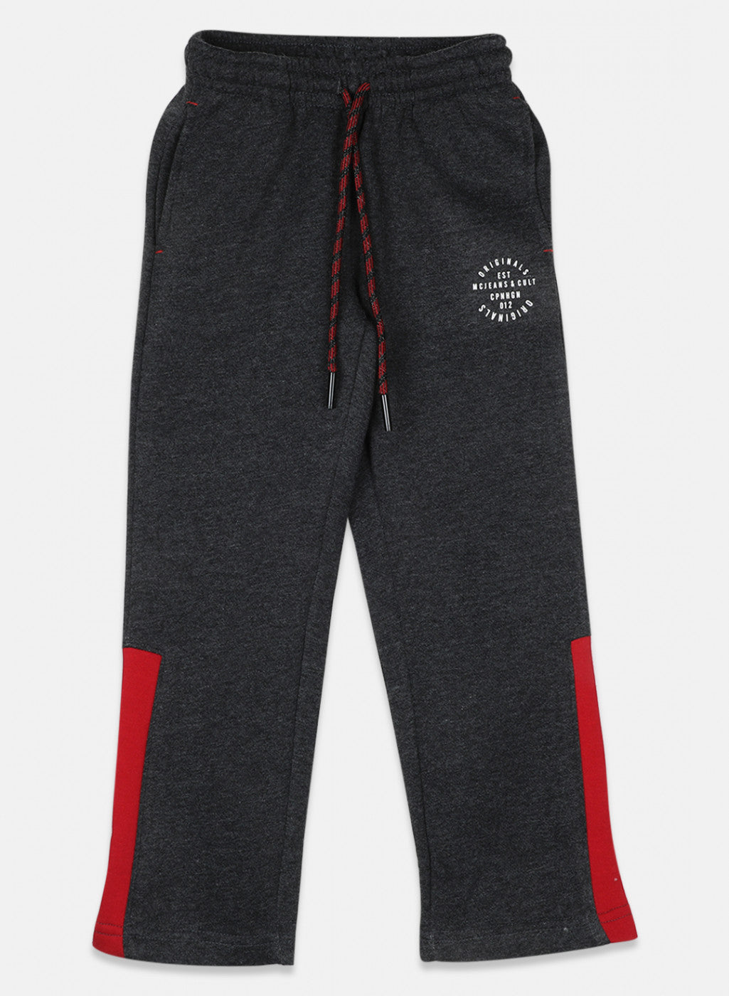 Boys Red & Grey Printed Tracksuit