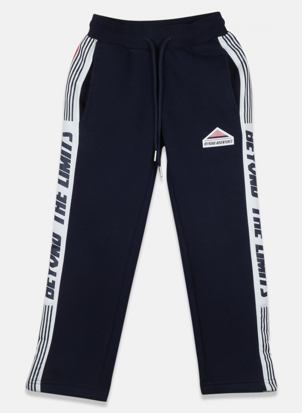 Boys Navy Blue Printed Tracksuit