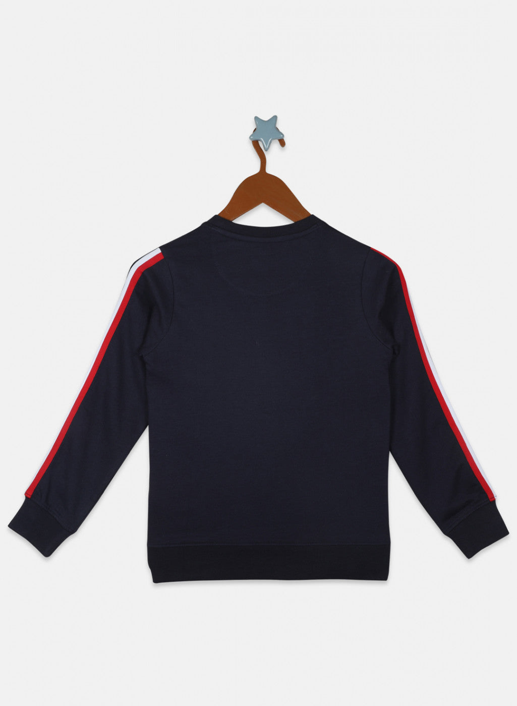 Boys NAvy Blue Printed Sweatshirt