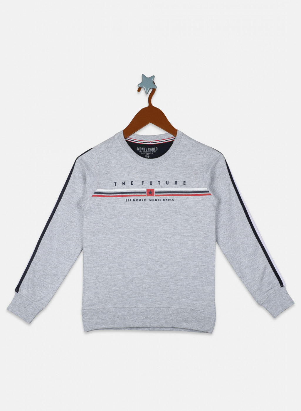 Boys Grey Printed Sweatshirt