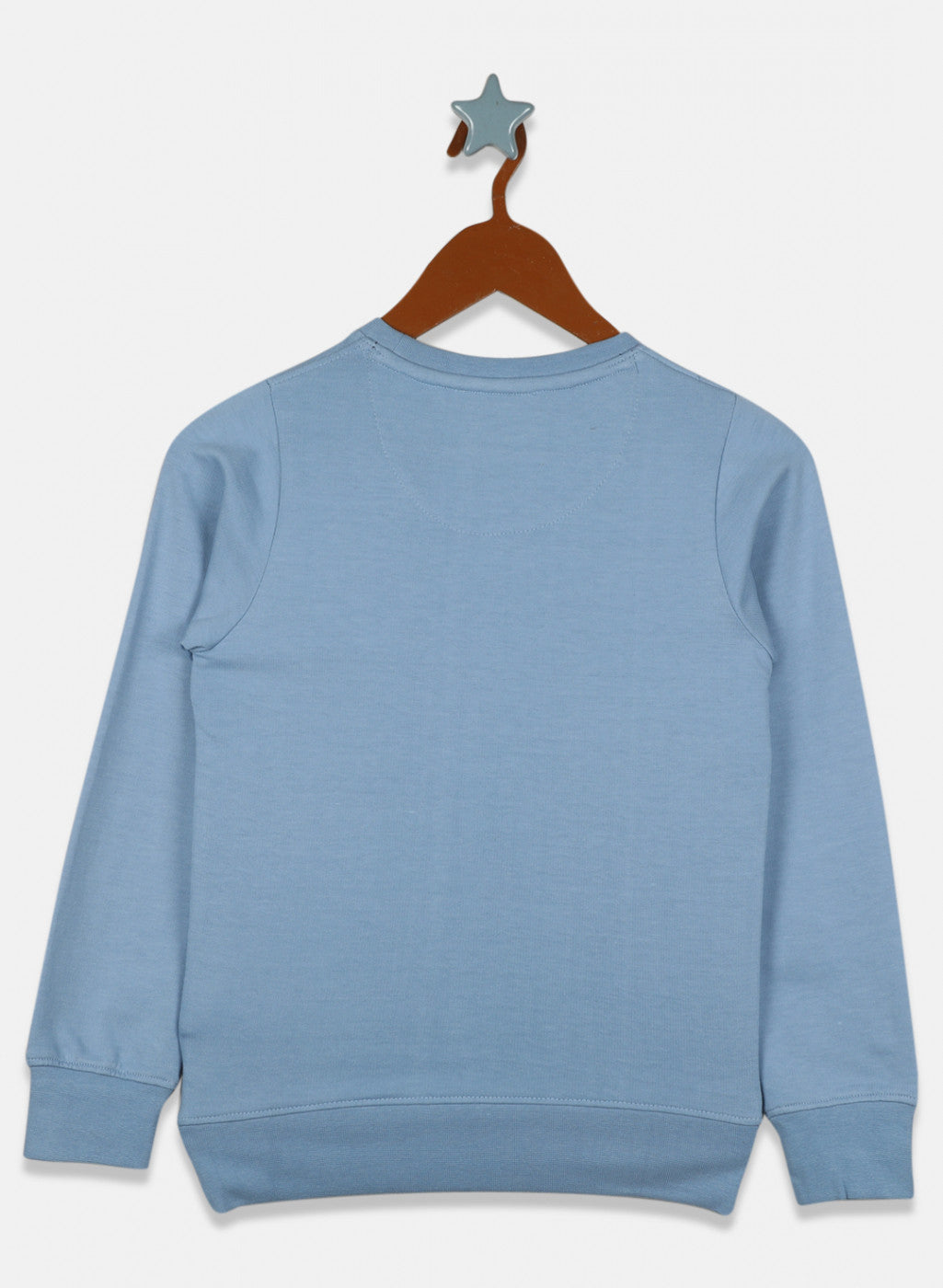 Boys Blue Printed Sweatshirt