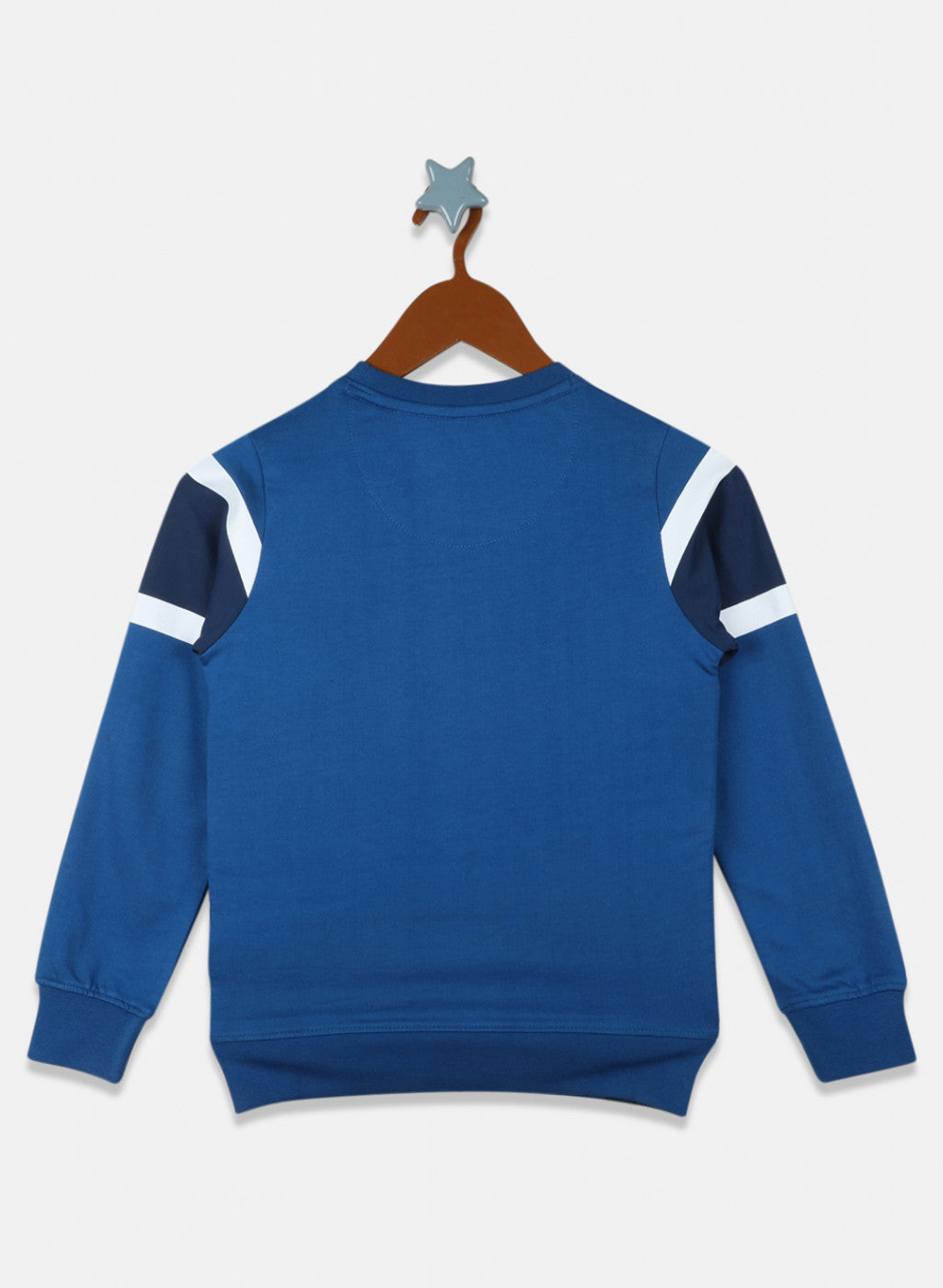 Boys Blue Printed Sweatshirt