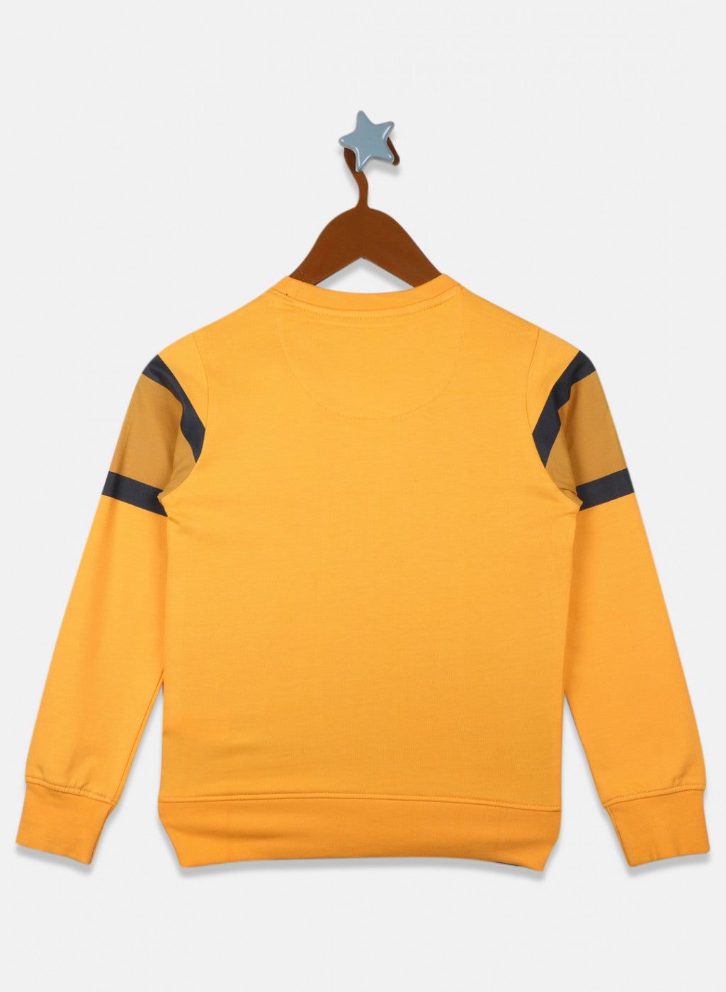 Boys Yellow Printed Sweatshirt